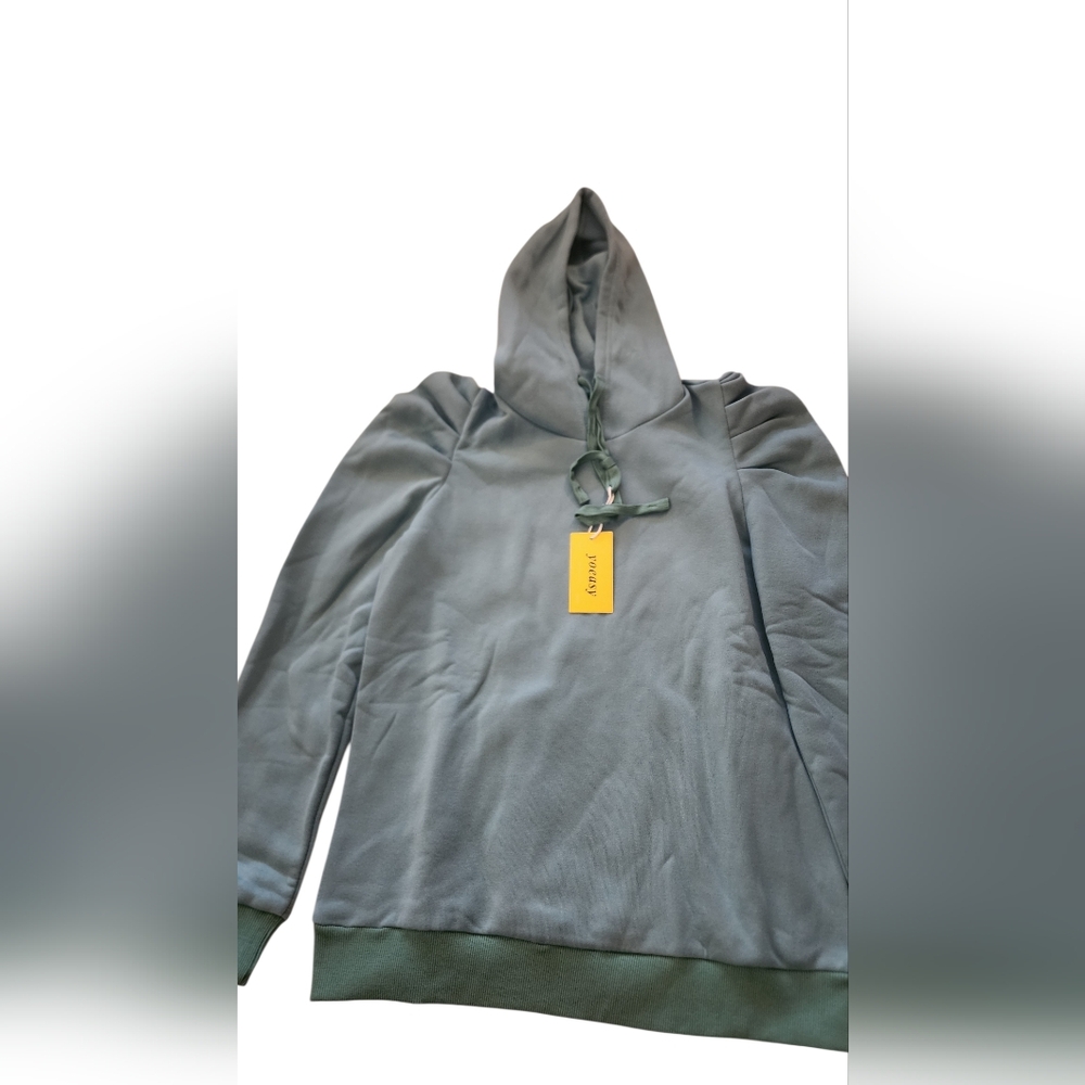 NWOT Cozy Green/grey Hoodie